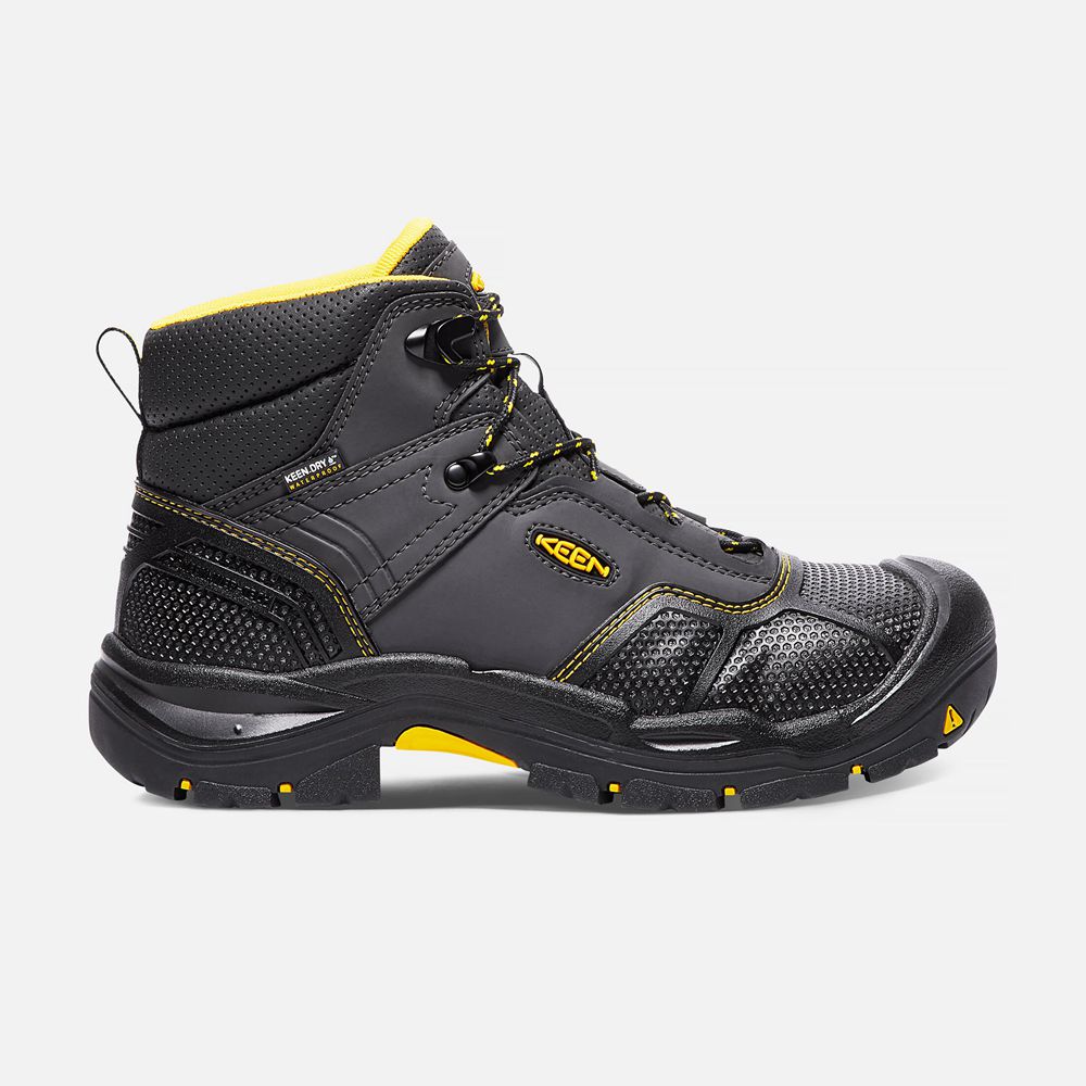 Cizme Keen Romania Barbati Negrii Logandale Waterproof (Steel Toe) 2918-AMXSI